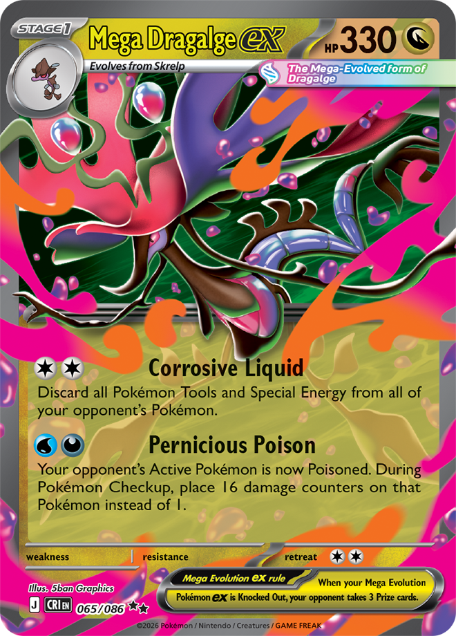 Mega Dragalge card from Chaos Rising Pokemon TCG
