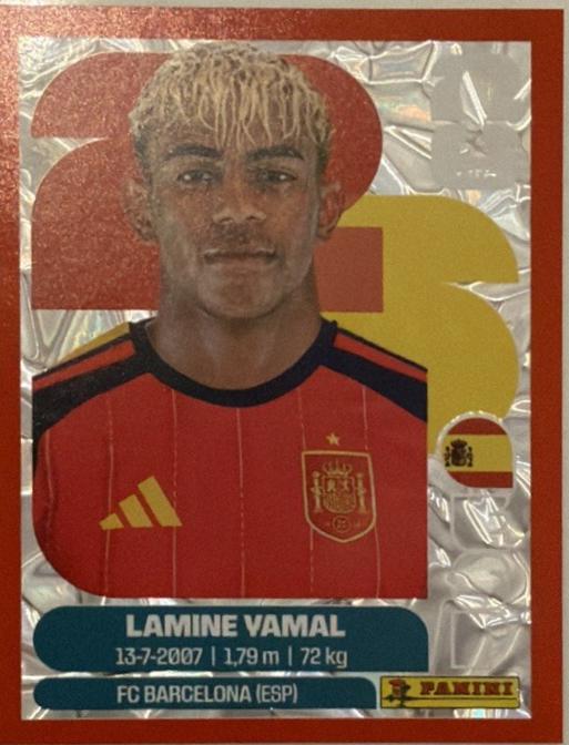 Lamine Yamal Red Crumple Sticker