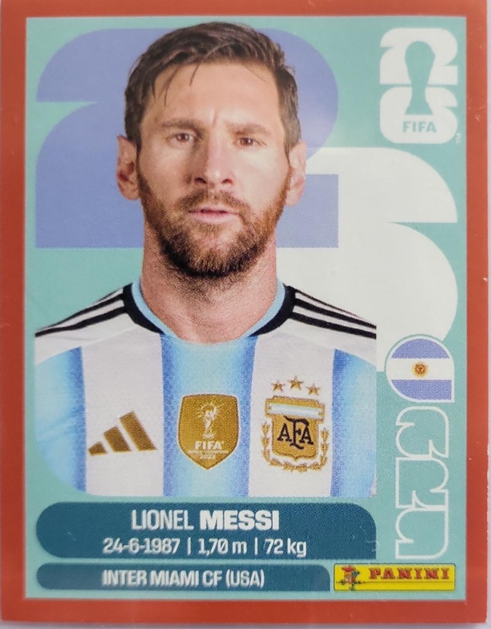 Lionel Messi Red Parallel Sticker