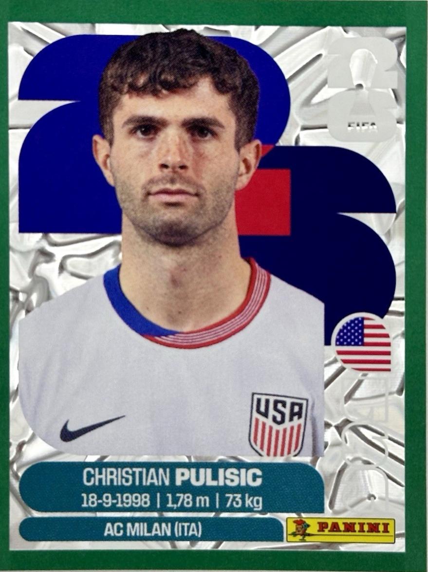 Christian Pulisic Green Crumple Sticker