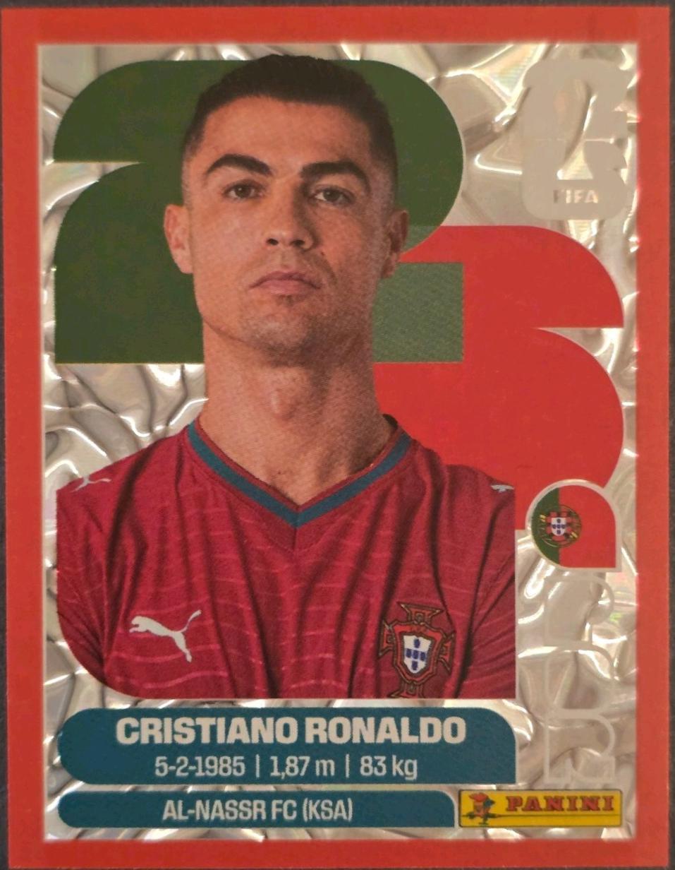 Cristiano Ronaldo Red Crumple Sticker