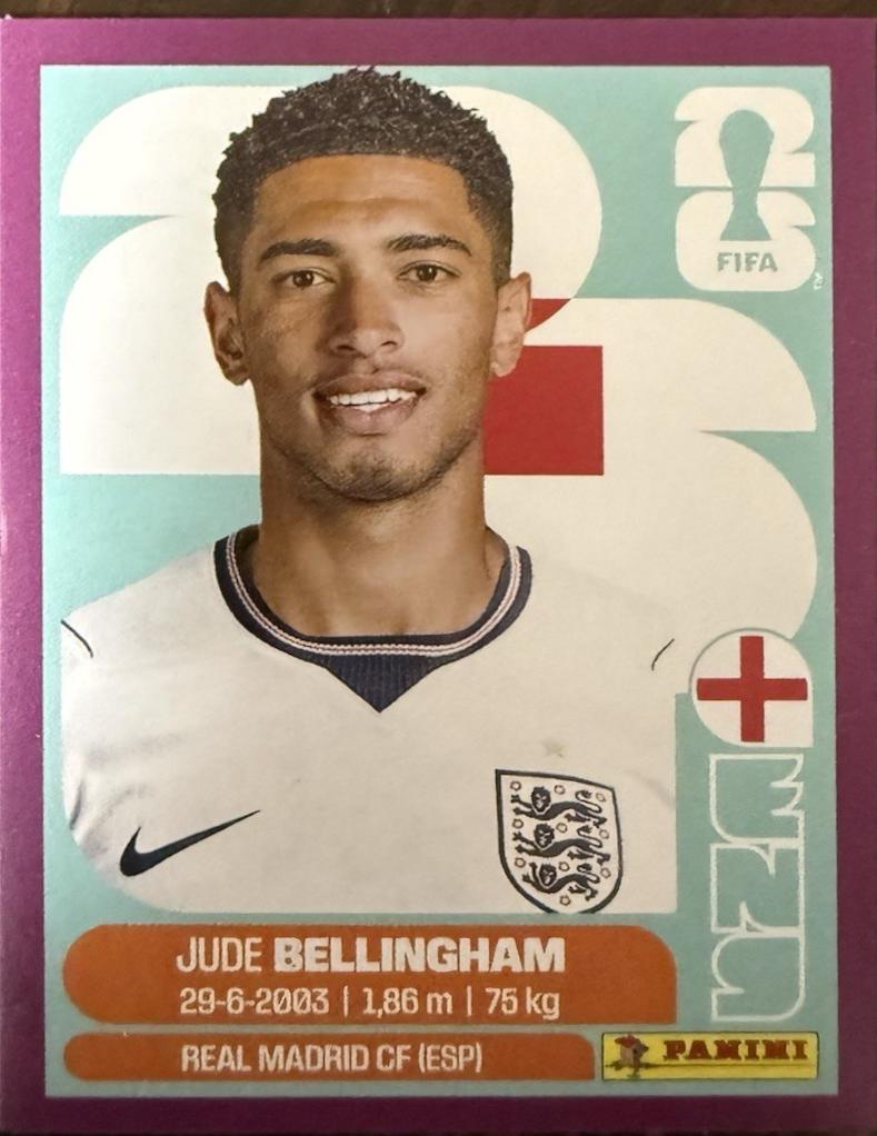 Jude Bellingham Purple Parallel Sticker