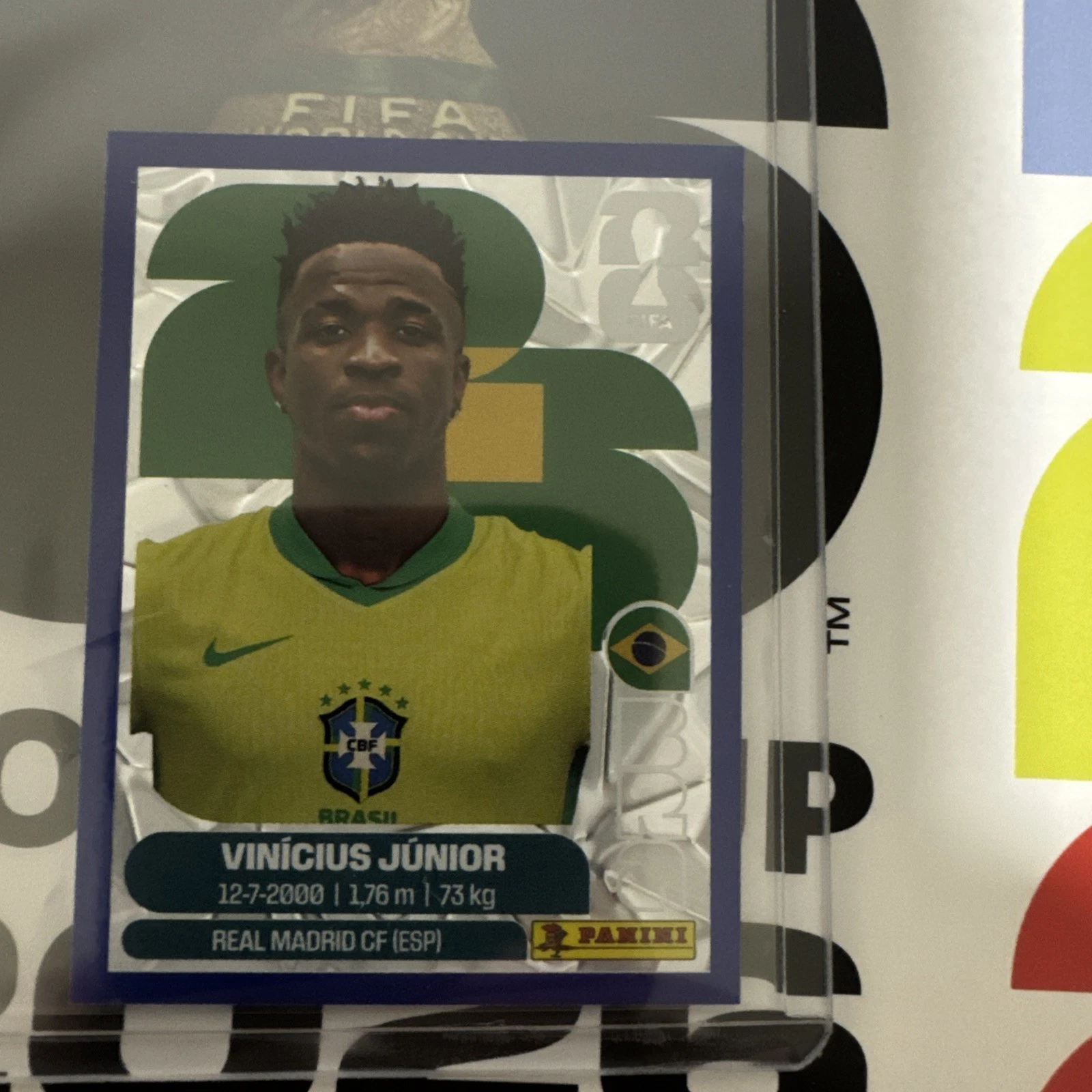 Vinicius Junior Blue Crumple Sticker